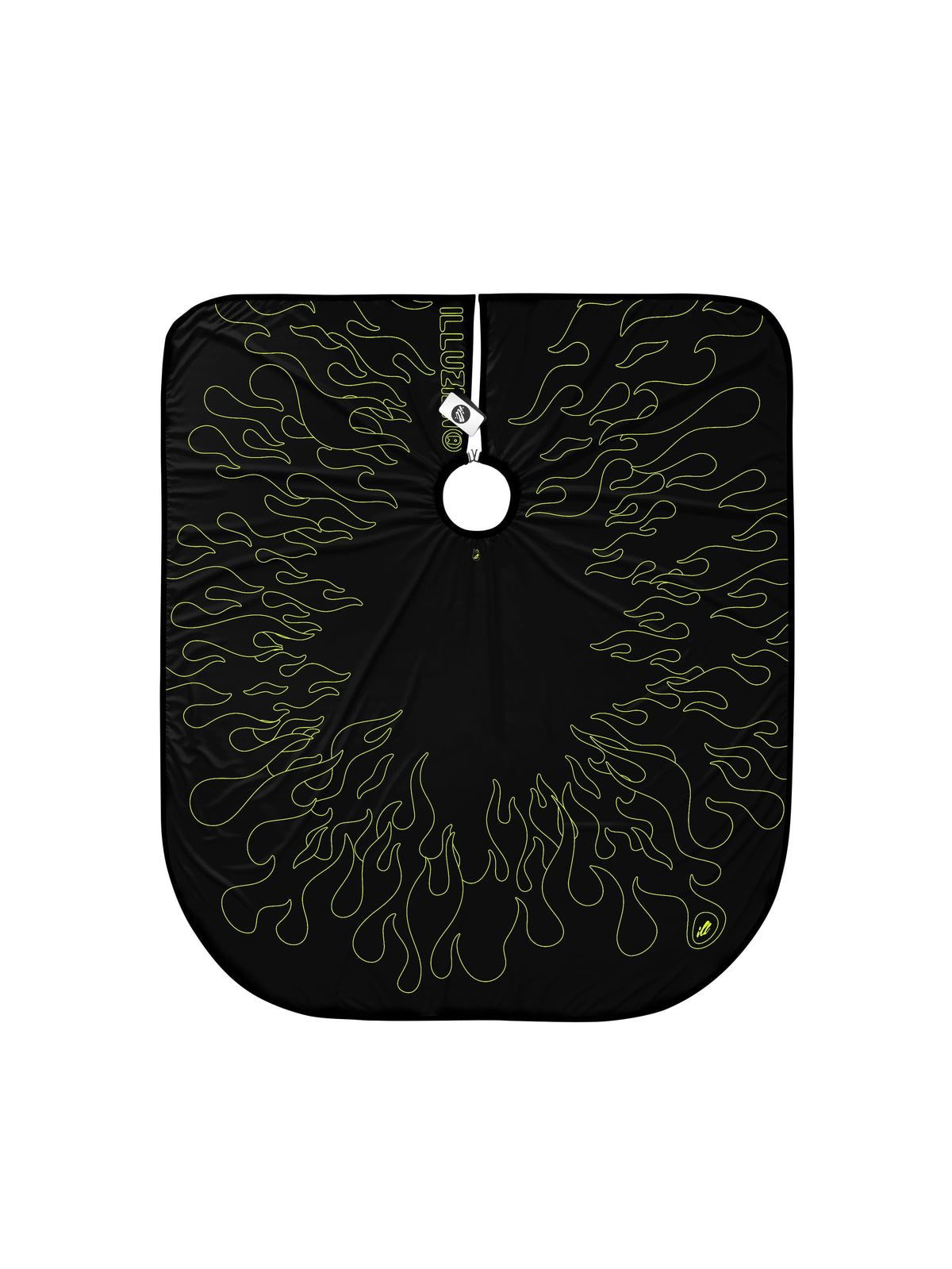 Black/Volt Outline Flames PRO Cape