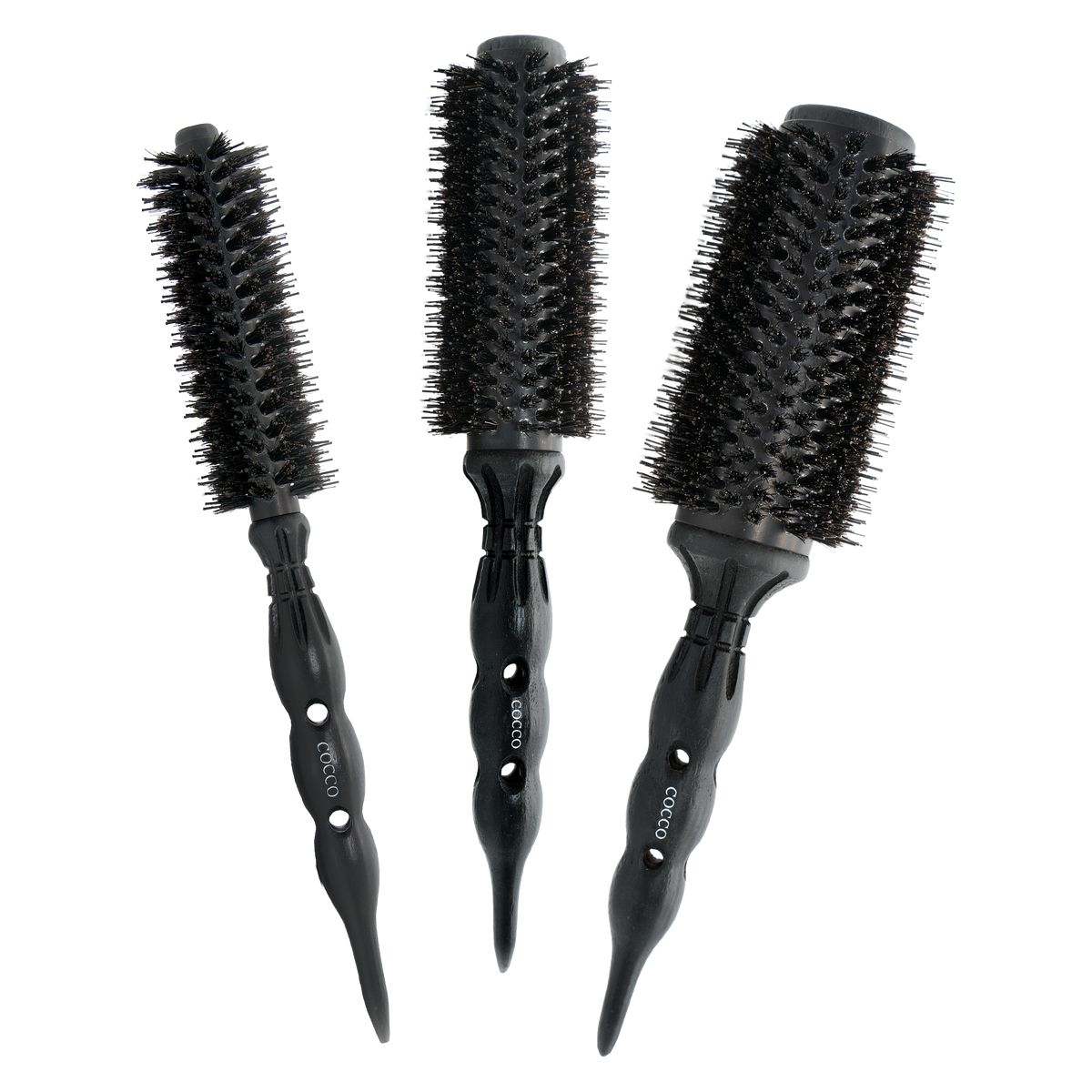 COCCO® Black Series Ceramic Boar Brush (Select Size)