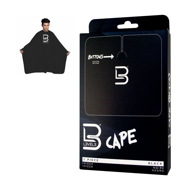 L3VEL3 Cape with Buttons Black
