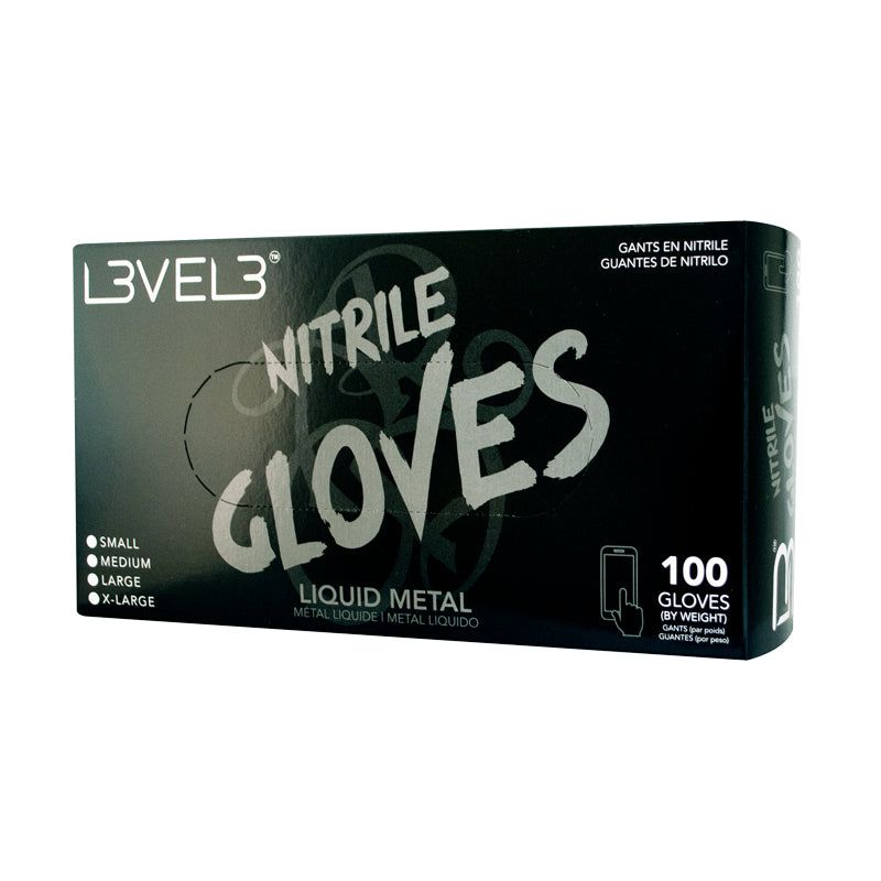 L3VEL3 Nitrile Glove Liquid Metal
