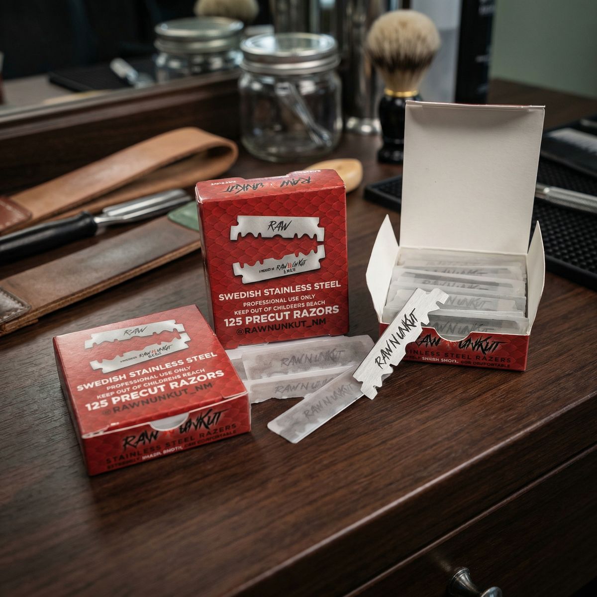 Raw N Unkut Precut Razor Blades
