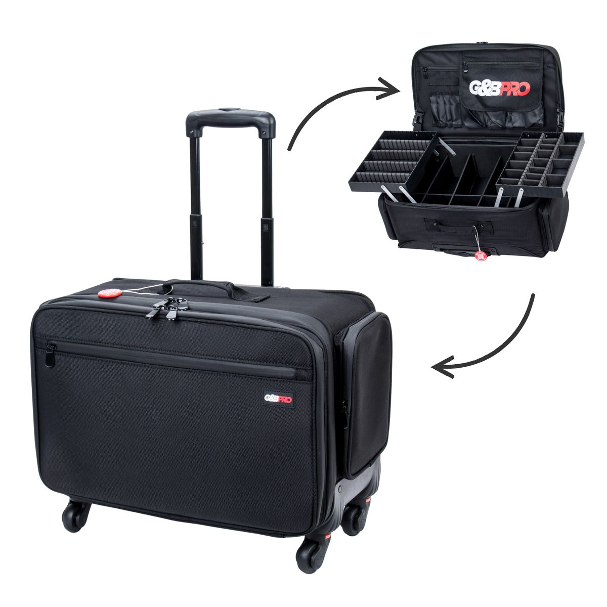 Rover Mobile Workstation with Extending Tray System - OG Black