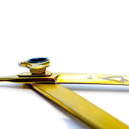 10" Curved Shears "Gold Dipped" - Right or Left Hand, view 2