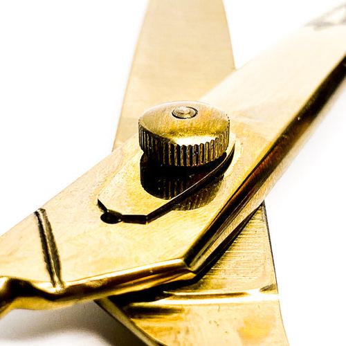 10" Curved Shears "Gold Dipped" - Right or Left Hand, view 4