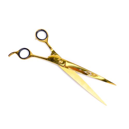 10" Curved Shears "Gold Dipped" - Right or Left Hand, view 6