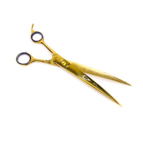 10" Curved Shears "Gold Dipped" - Right or Left Hand, view 7