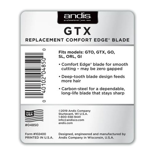 Andis GTX Deep Tooth T-Outliner Carbon Steel Replacement Blade, view 3