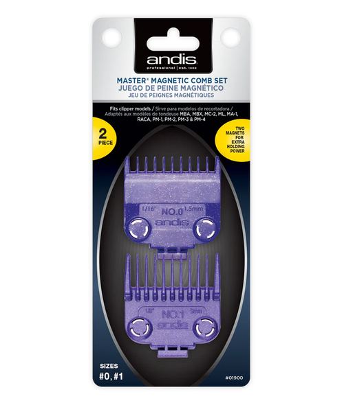 Andis Magnetic Comb Set- Size 0 & 1