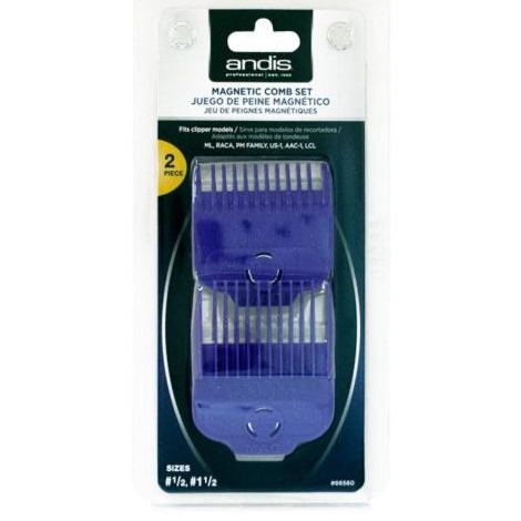 Andis Magnetic Comb Set- Sizes 0.5 & 1.5. (01420)