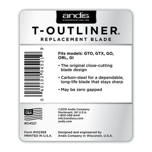 Andis T-Outliner Replacement Blade, view 3