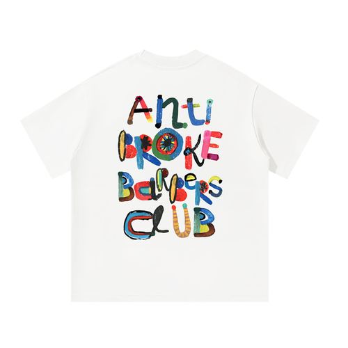 Anti Broke Barbers Club Abstract Paint Logo