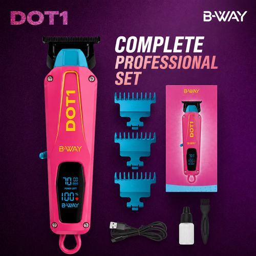 B-WAY DOT1 Pink Professional Cordless Trimmer - 7,000 RPM, view 2