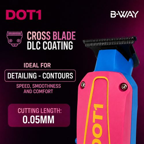 B-WAY DOT1 Pink Professional Cordless Trimmer - 7,000 RPM, view 4