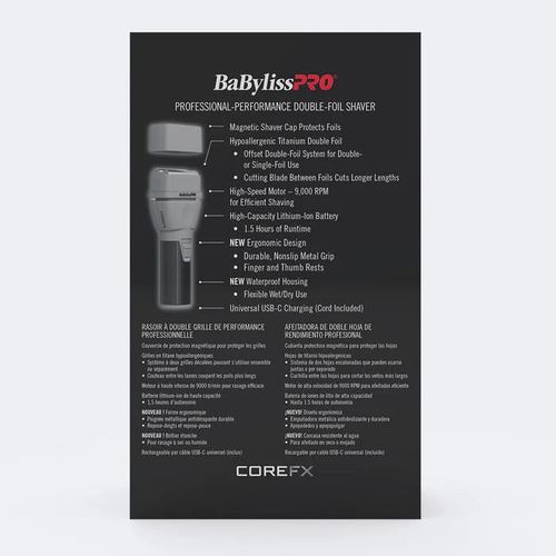 BaBylissPRO Compact CoreFX Double Foil Shaver (FX75FS2), view 3