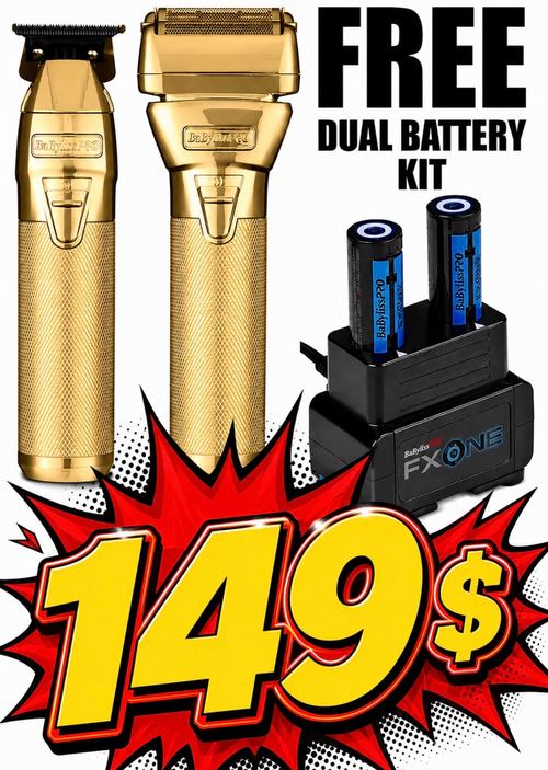 BaBylissPRO® FXONE GoldFX Trimmer & Foil Shaver Prepack (Tool Only) *Includes free Dual Battery Pack with Charger