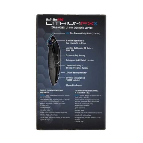 BaBylissPRO Limited Edition Lithium FX Matte Black Clipper, view 5