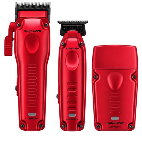 BaBylissPRO LO-PROFX Red Compact Clipper, Trimmer, Shaver Combo