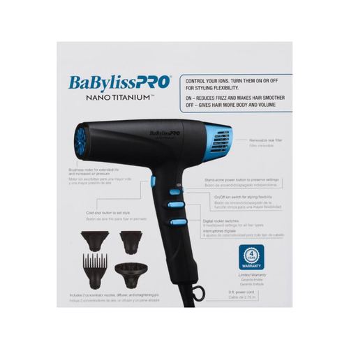 Babylisspro® Nano Titanium™ Professional High-Speed Dual Blow Dryer, view 3