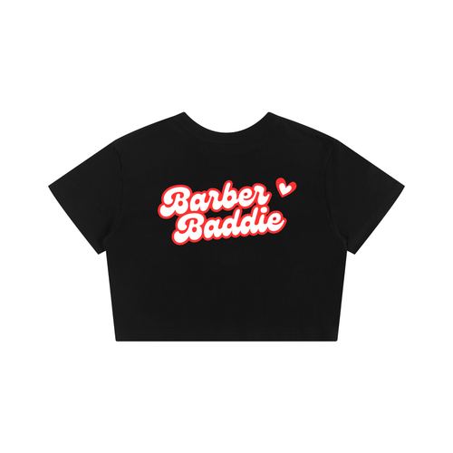 Barber Baddie Cropped Tee - Black, view 2