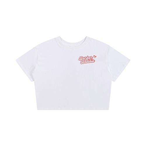 Barber Baddie Cropped Tee - White
