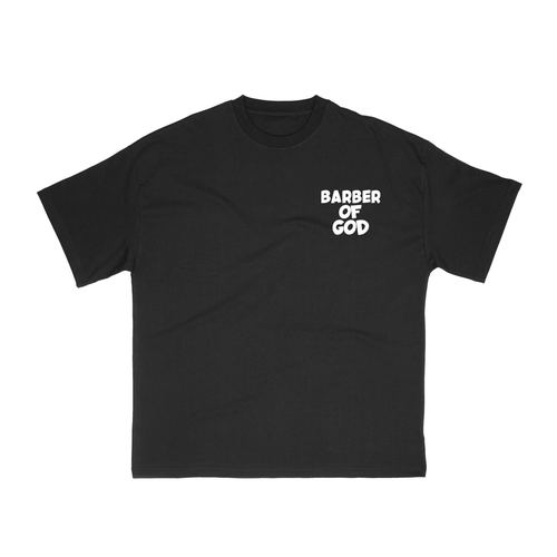 Barber Of God Tee - Black/White, view 2