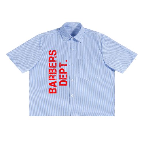 Barbers Dept. Pinstripe Shirt - Blue