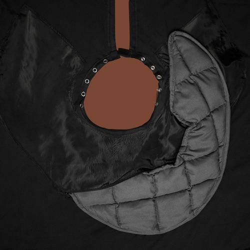 Black 6-Pound Weighted Cape, view 4