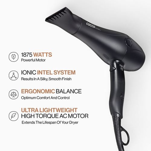 COCCO® Nano Pro Hair Dryer (Black), view 7