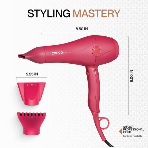 COCCO® Nano Pro Hair Dryer (Pink), view 4