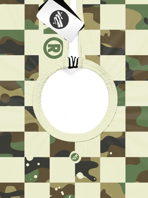 Cream Check-Camo PRO Cape, view 5