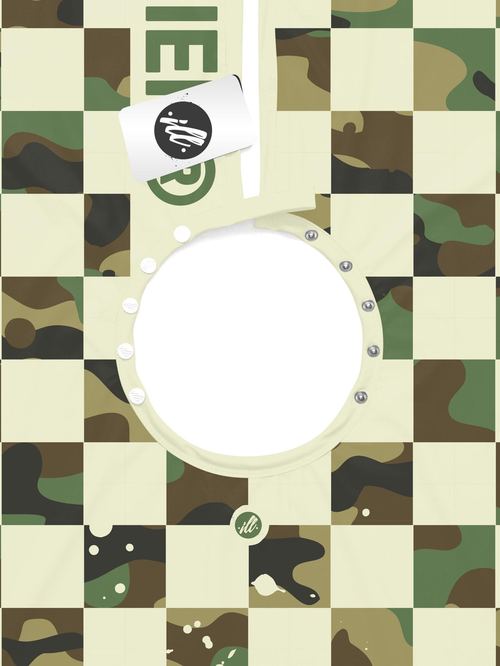 Cream Check-Camo PRO Cape, view 6