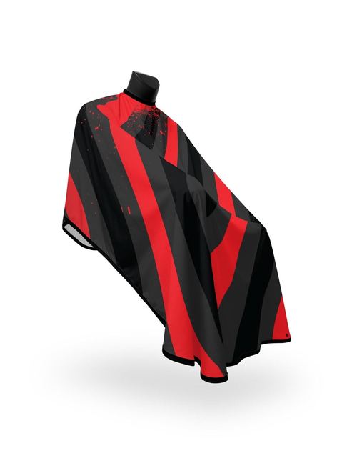 Dark Red XL Pole Stripe PRO Cape, view 4