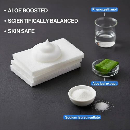 Freshape Up 100 Packs - Barber Shampoo Infused Sponges for Hairline Cleaning (No Rinse), view 4