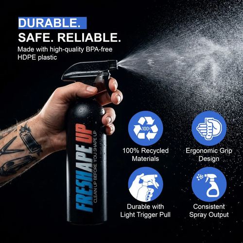 Freshape Up Barber Spray Bottle - 16.9 oz Refillable Mist Bottle for Grooming & Hairline Prep, view 2