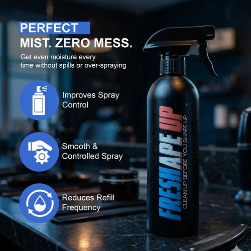 Freshape Up Barber Spray Bottle - 16.9 oz Refillable Mist Bottle for Grooming & Hairline Prep, view 5