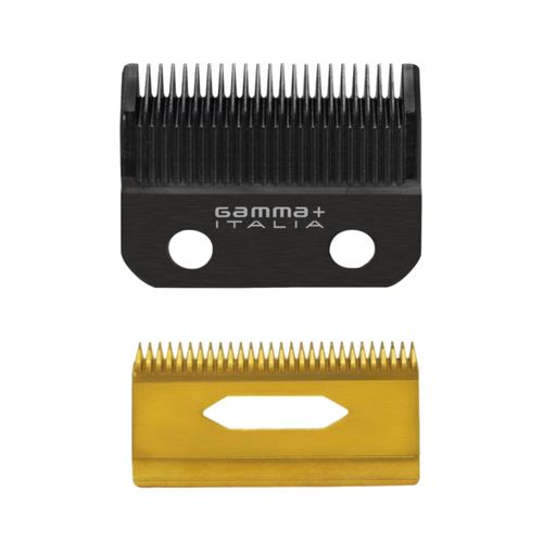Gamma+ Clipper Blade w/ DLC Fixed Taper Blade & Deep Tooth Gold Titanium Cutter GPCRBTS, view 2