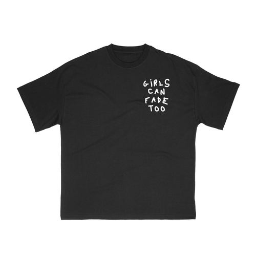 Girls Can Fade Too Tee - Black/White, view 2