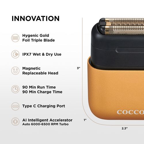 Impacto Micro Wet-Dry Shaver (Gold), view 4