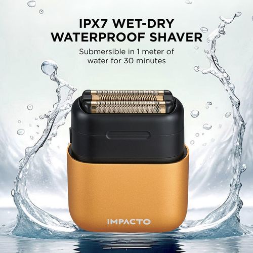 Impacto Micro Wet-Dry Shaver (Gold), view 6