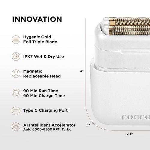 Impacto Micro Wet-Dry Shaver (White), view 4