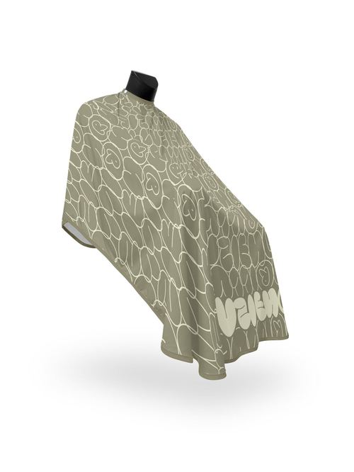 Light Olive Bubble Graffiti PRO Cape, view 4