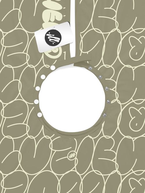 Light Olive Bubble Graffiti PRO Cape, view 6