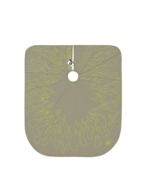 Light Olive/Volt Outline Flames PRO Cape