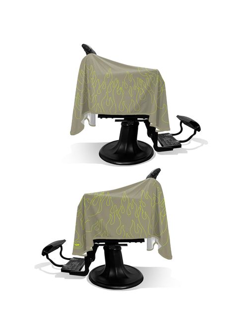 Light Olive/Volt Outline Flames PRO Cape, view 3