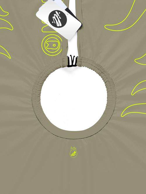 Light Olive/Volt Outline Flames PRO Cape, view 4