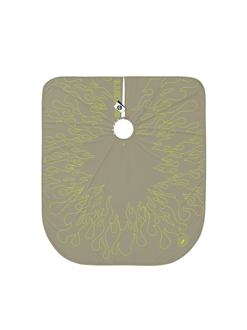 Light Olive/Volt Outline Flames PRO Cape, view 6