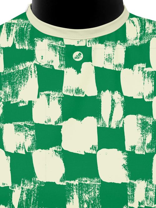 Lucky Green Painted Checks PRO Cape, view 3