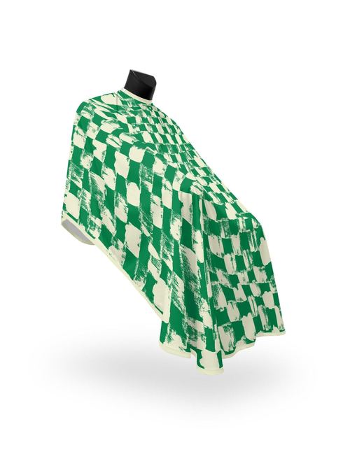Lucky Green Painted Checks PRO Cape, view 4