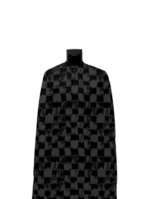 Matte Black Painted Checks PRO Cape, view 2