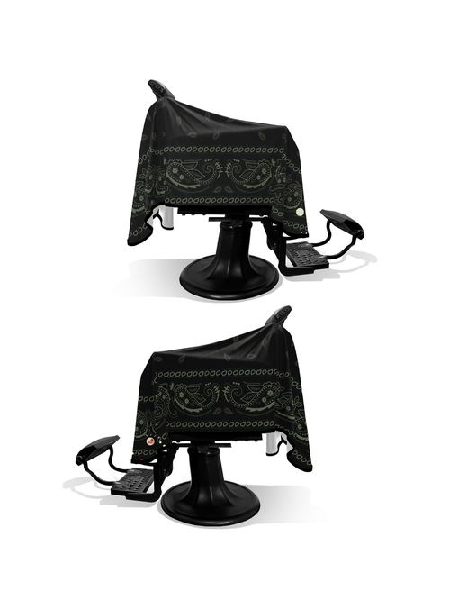 Off-Black & Olive Bandana V2 PRO Cape, view 3